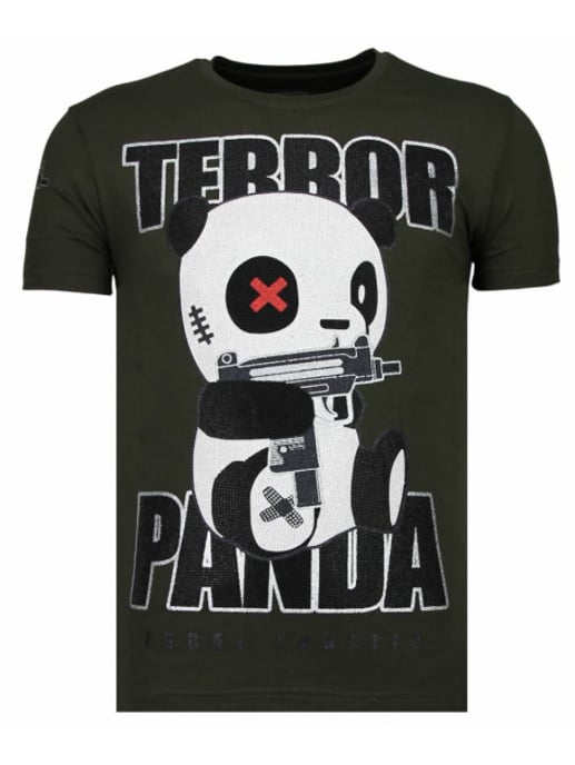 Local Fanatic Terror panda rhinestone t-shirt - Image 1