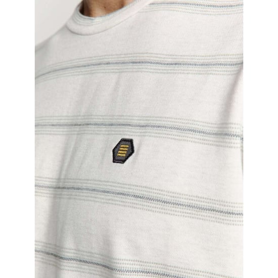 No Excess T-shirt crewneck jacquard stripe offwhite - Image 4
