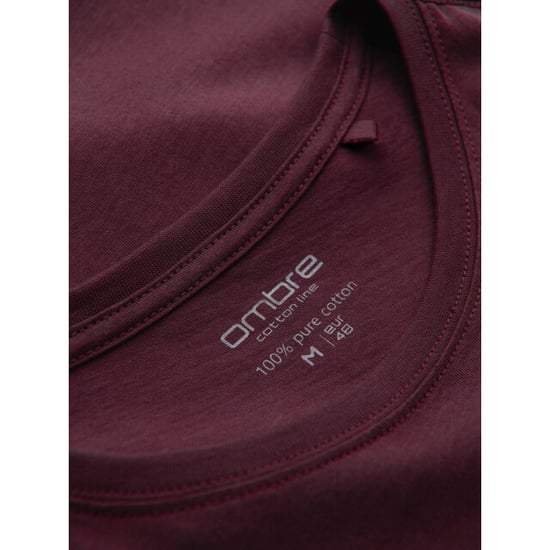 Ombre T-shirt heren bordeaux karite - Image 3