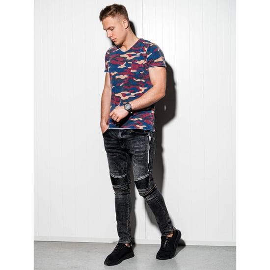 Ombre heren t-shirt print blauw - Image 4