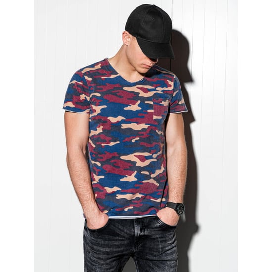 Ombre heren t-shirt print blauw - Image 5