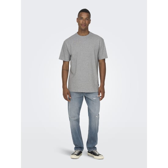 Only & Sons onsfred life rlx ss tee noos 22022532 light grey melange - Image 3