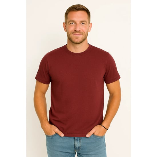 X-Name heren t-shirt donkerrood zachte stof italianstyle - Image 2