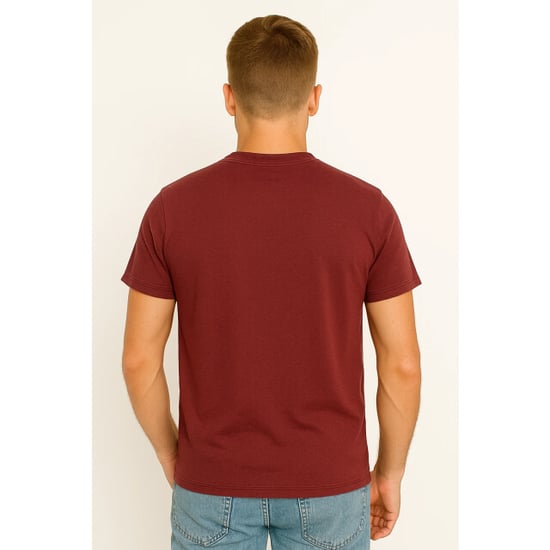 X-Name heren t-shirt donkerrood zachte stof italianstyle - Image 4