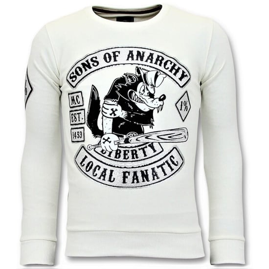 Local Fanatic Rhinestones sweater sons of anarchy trui - Image 1
