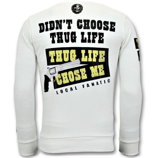 Local Fanatic Rhinestones sweater the chief wanted trui - Image 3