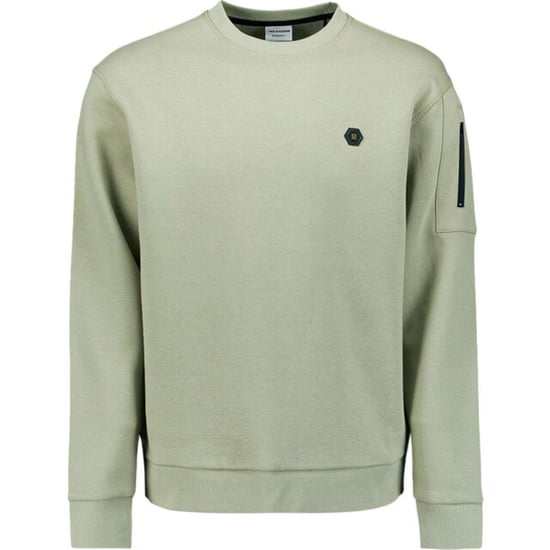 No Excess Sweater crewneck brushed inside light moss - Image 1