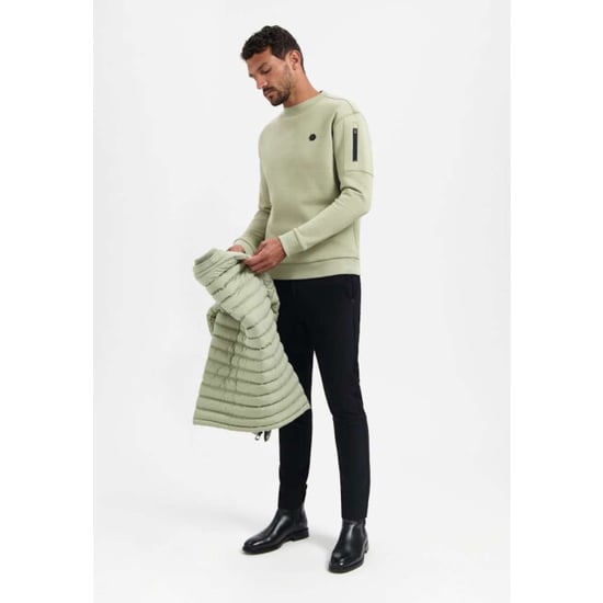 No Excess Sweater crewneck brushed inside light moss - Image 4