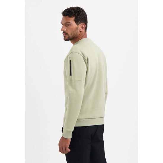 No Excess Sweater crewneck brushed inside light moss - Image 6