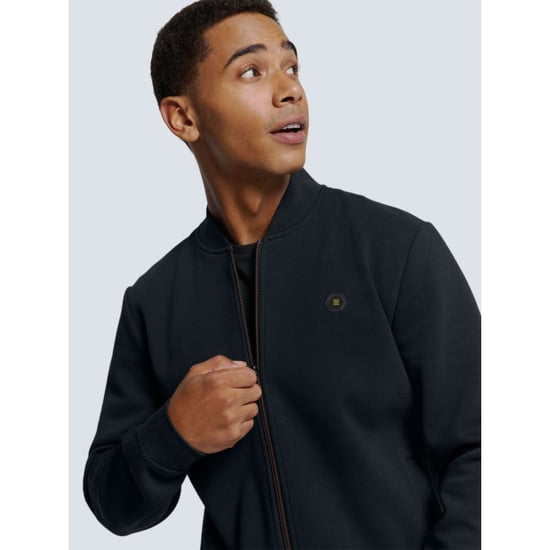 No Excess Sweater full zipper pique bomber black - Image 5