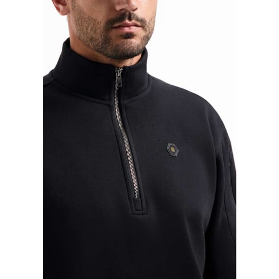 No Excess Sweater half zip brushed black - Image 3