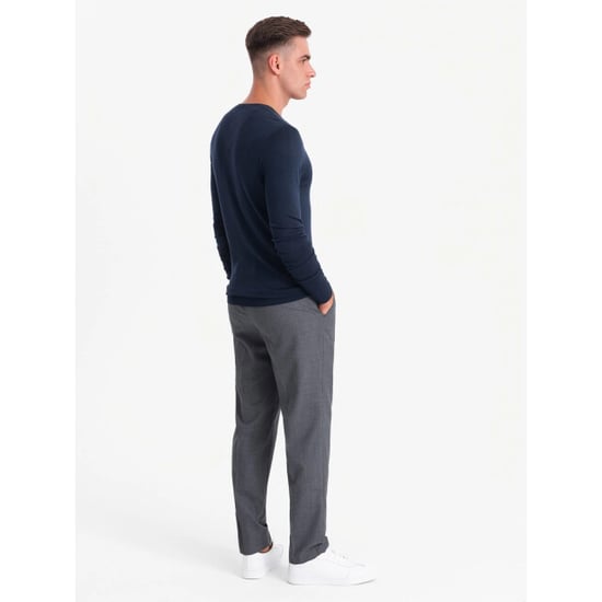 Ombre Heren v-hals sweater ribgebreide boorden - bs-0107nv - Image 3