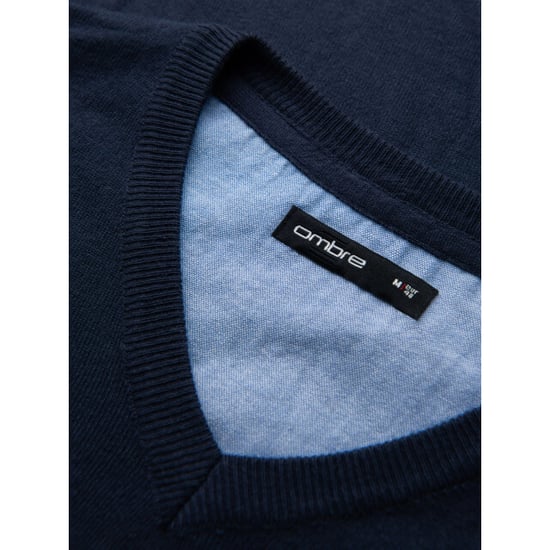 Ombre Heren v-hals sweater ribgebreide boorden - bs-0107nv - Image 5