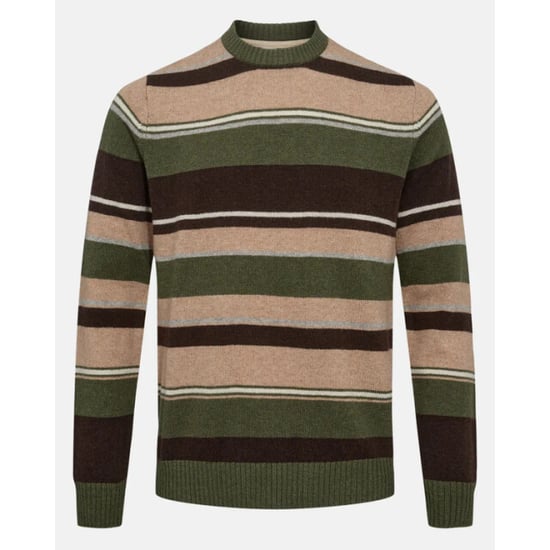 Anerkjendt Aksune jac stripe lambswool knit forest night - Image 2