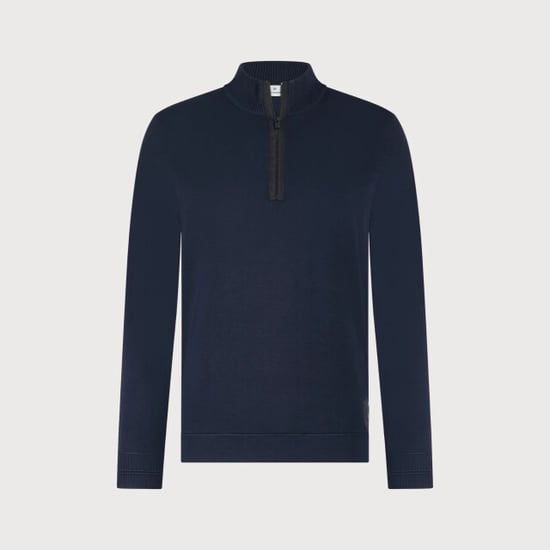 Blue Industry De half-zip pullover met ribkraag | - Image 1