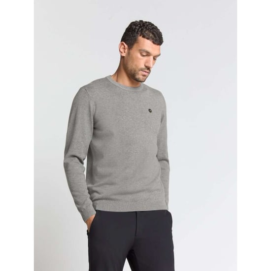 No Excess Pullover crewneck 2 coloured melang grey melange - Image 3
