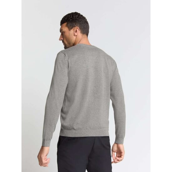 No Excess Pullover crewneck 2 coloured melang grey melange - Image 6