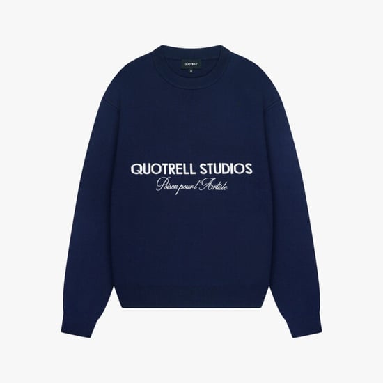 Quotrell Mondrian knitted sweater navy - Image 1