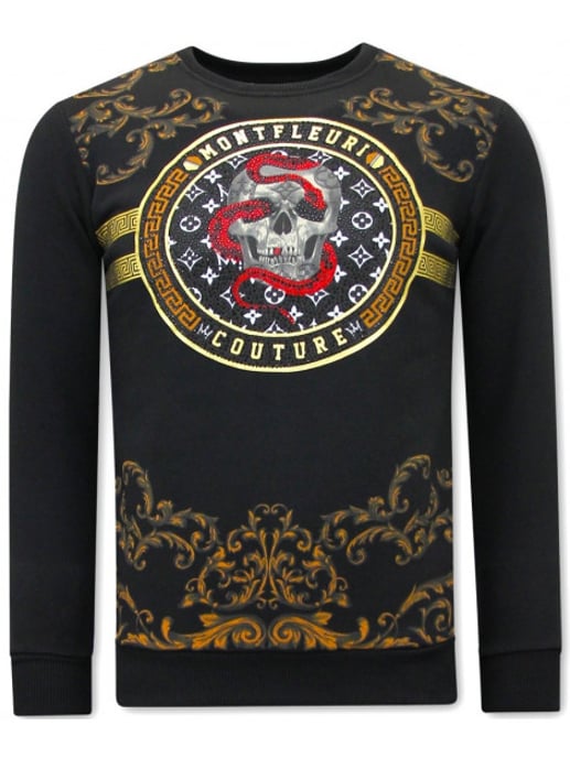 Tony Backer Sweater met print snake skull - Image 1