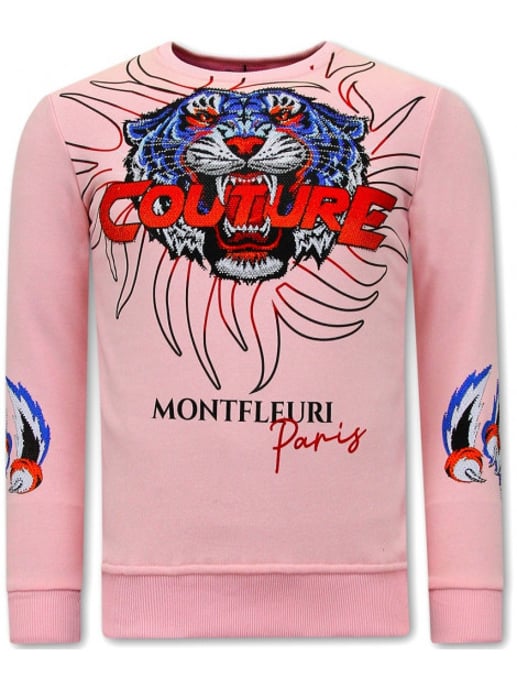 Montfleuri Sweater met print tiger couture - Image 1