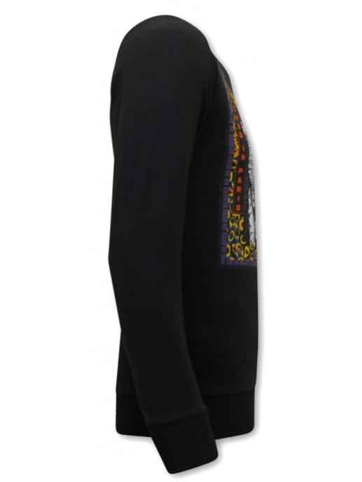 Montfleuri Sweater met print tiger poster - Image 3