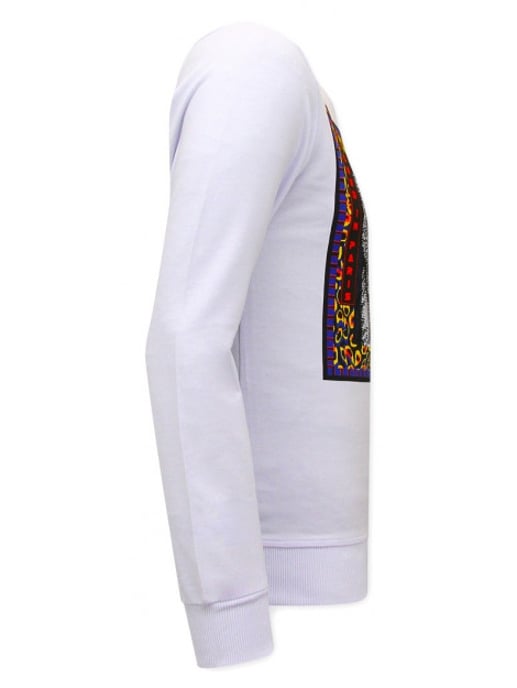 Montfleuri Sweater met print tiger poster - Image 3