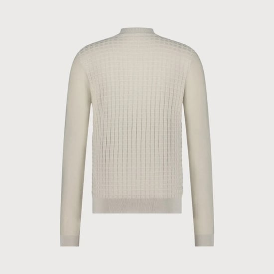 Blue Industry Structuur gebreid rits vest | - Image 3