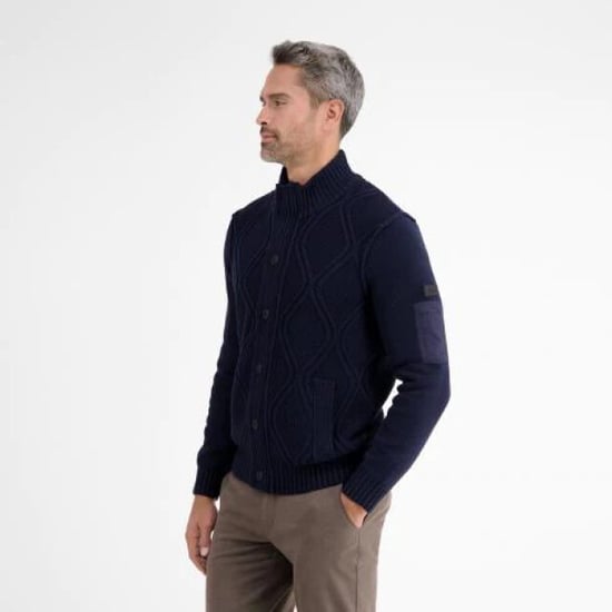 Lerros Grof gebreid vest met kabelpatroon - Image 4