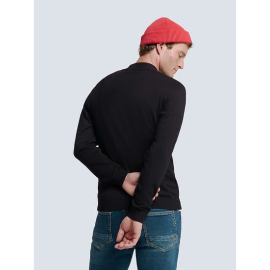 No Excess Cardigan 2 coloured melange black - Image 6