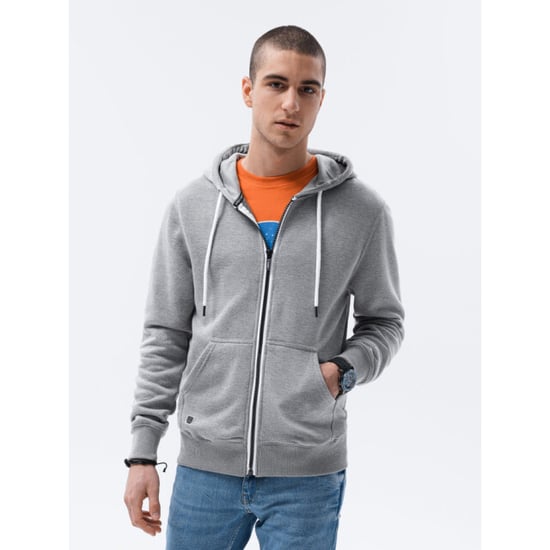 Ombre heren vest grijs melange basic b977 - Image 2