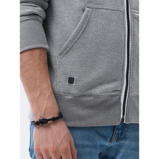 Ombre heren vest grijs melange basic b977 - Image 3
