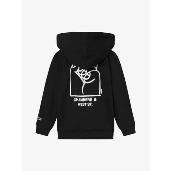 Les Deux Jongens hoodie washington zwart light ivory - Image 2