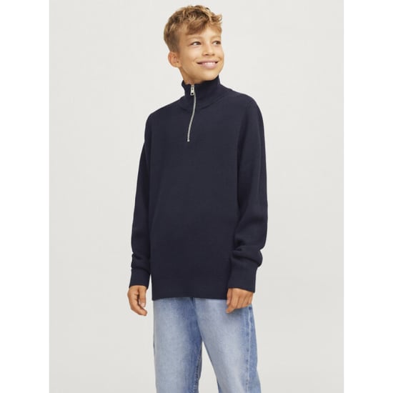 Jack & Jones Jprblamilano stitch knit half zip navy - Image 4