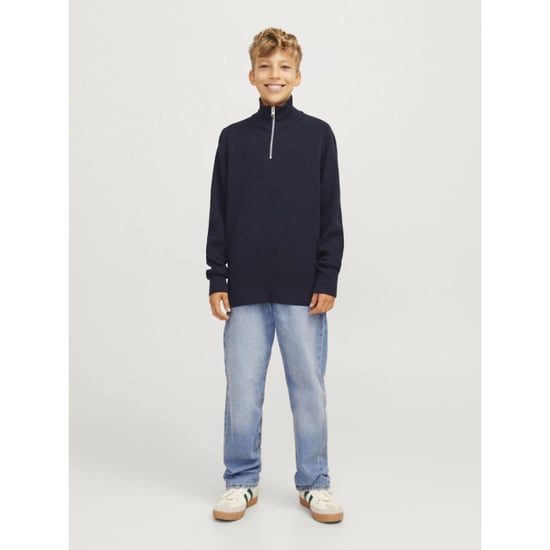 Jack & Jones Jprblamilano stitch knit half zip navy - Image 5