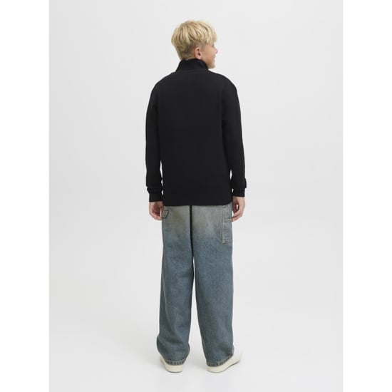 Jack & Jones Jprblamilano stitch knit half zip jnr - - Image 3