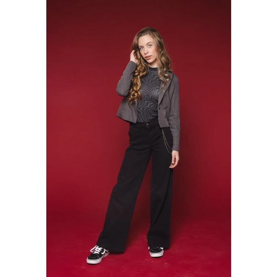 Looxs Revolution Cropped blazer grey melee voor meisjes in de kleur - Image 1