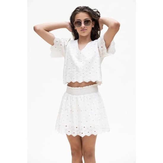 Looxs Revolution Broderie anglaise top creamy voor meisjes in de kleur - Image 3