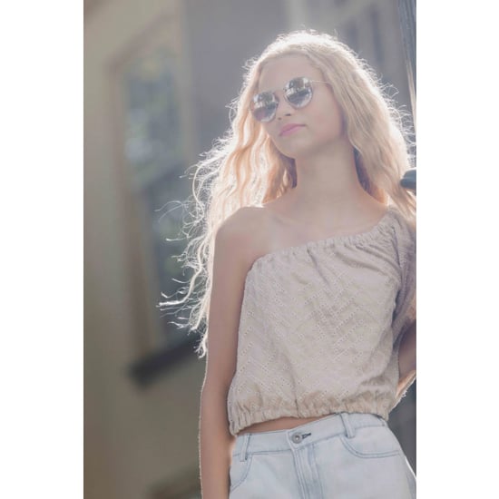 Looxs Revolution One shoulder blouse biscuit voor meisjes in de kleur - Image 2