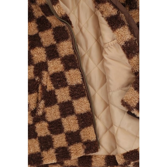 Looxs Revolution Teddy check winterjas voor meisjes in de kleur - Image 2