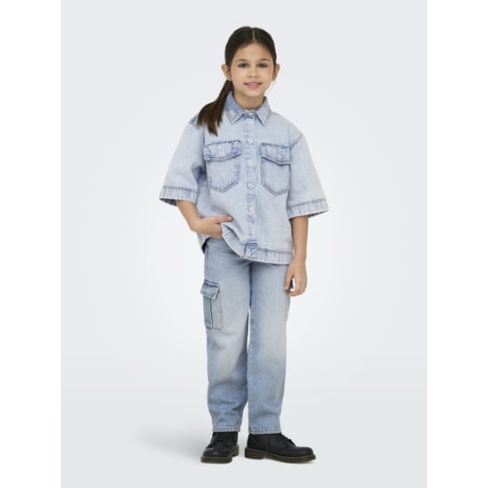 Only Kogharmony wide cargo carrot azg no blue denim - Image 4