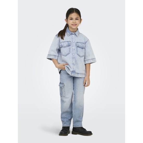 Only Kogharmony wide cargo carrot azg no blue denim - Image 4