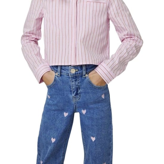 Only Kogjuicy wide leg heart emb jeans noos blue denim - Image 3