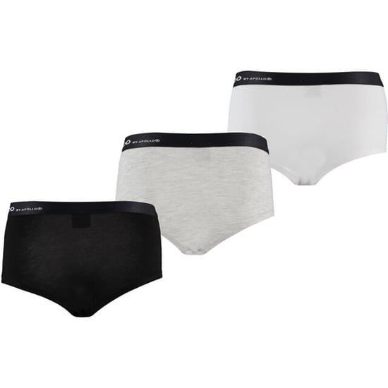 Apollo Meisjes bamboe hipster 3-pack zwart grijs wit - Image 2
