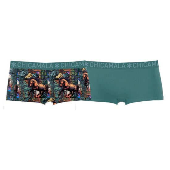 Muchachomalo Girls 2-pack boxer shorts print + solid - Image 1