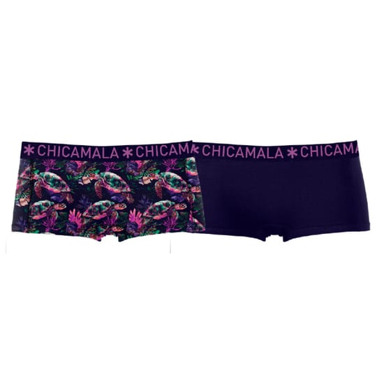Muchachomalo Girls 2-pack boxer shorts print + solid - Image 2
