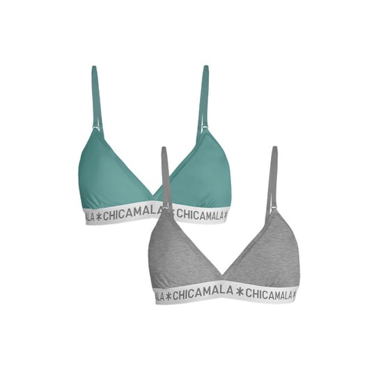 Muchachomalo Meisjes 2-pack triangle top effen - Image 2