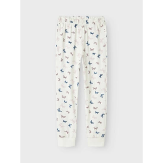Name It Meisjes lange pyjama set nkfnightset vlinder print crème - Image 5