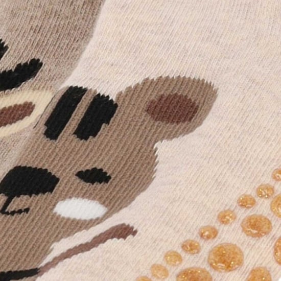 Apollo Huissokken meisjes kind 4-pack dierenprint antislip - Image 2