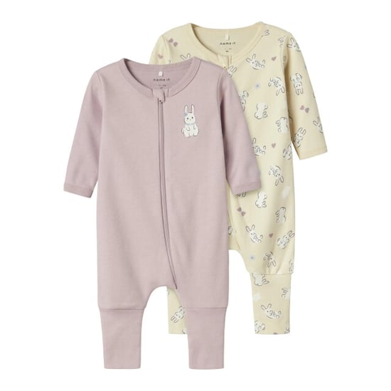 Name It Baby pyjama nbfnightsuit rabbit zip 2-pack - Image 1