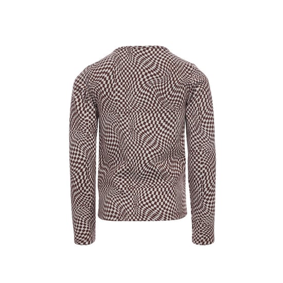 Looxs Revolution Top met swirl check print bruin voor meisjes in de kleur - Image 6